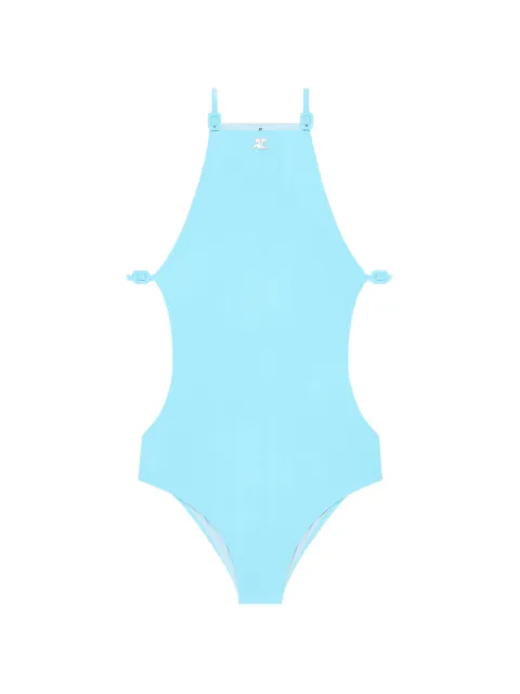 Courrèges cut-out swimsuit Blue 226JMB057PA0043