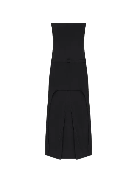 Courrèges bandeau-neck asymmetric dress Black 226CRO821VI0071