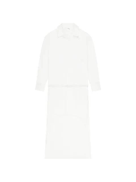 Courrèges polo-collar asymmetrical dress White 226CRO856CO0080