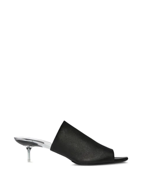 Courrèges square-toe sandals Black 226SSD062AG0034