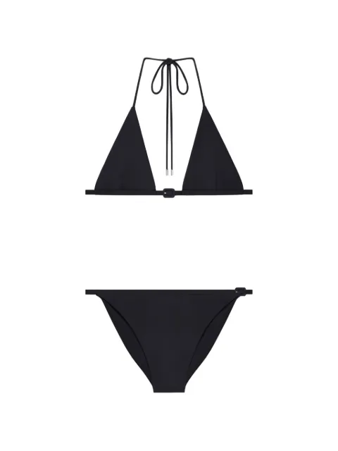 Courrèges buckle-detail bikini Black 226JMB056PA0043