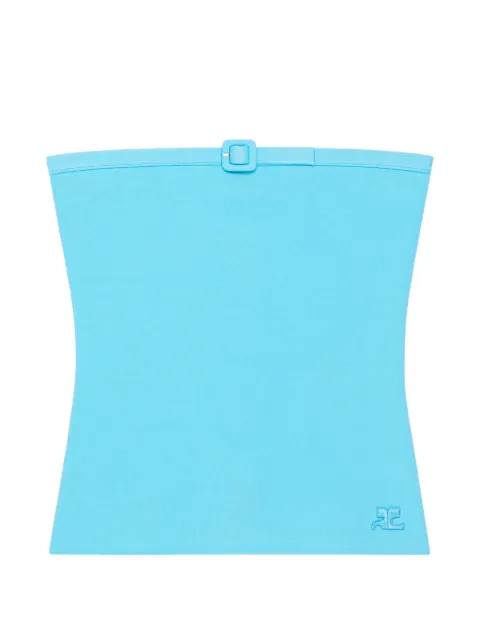 Courrèges buckle-detail tub top Blue 226MTO526FI0063