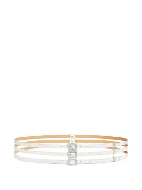 Courrèges stacked buckled belt White 226ACE029CR0065