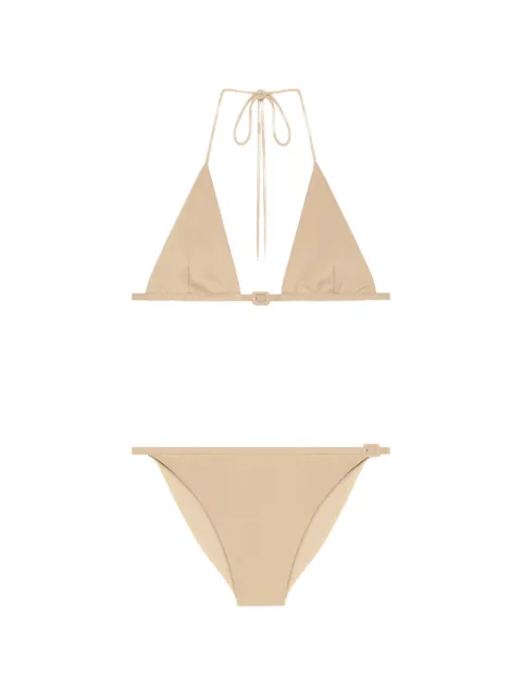 Courrèges buckle-detail bikini Neutrals 226JMB056PA0043