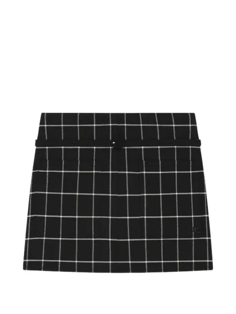 Courrèges checked mini skirt Black 226CJU368WO0171