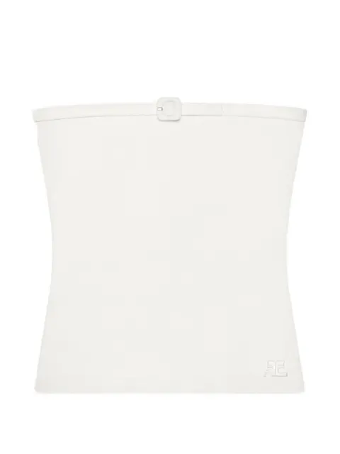 Courrèges buckled tube top White 226MTO526FI0063