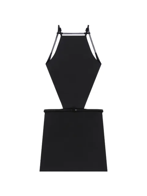 Courrèges cut-out halterneck dress Black 226CRO861VI0071