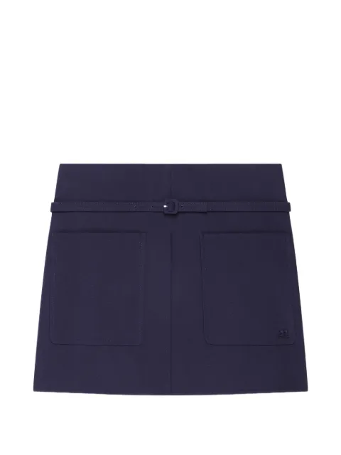 Courrèges pocket belted mini skirt Blue 226CJU368CO0134