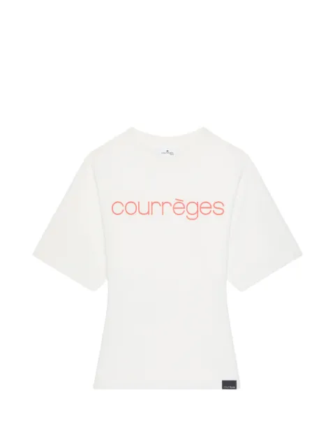 Courrèges printed waisted T-shirt White 226JTS168JS0233