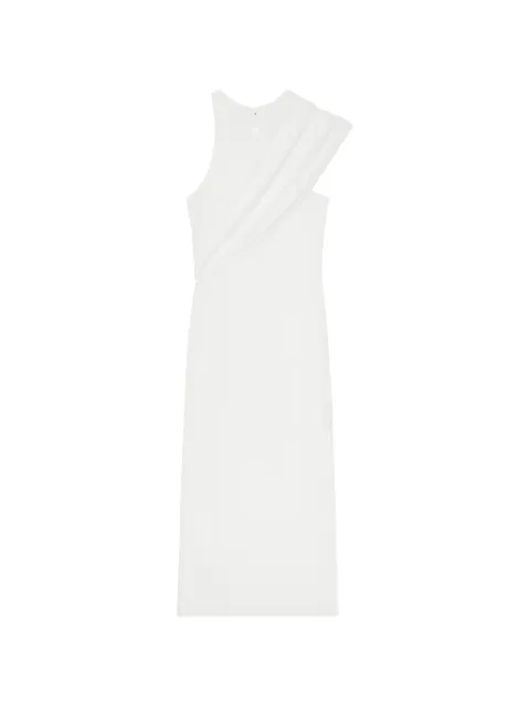 Courrèges asymmetric draped dress White 226JRO849JS0285