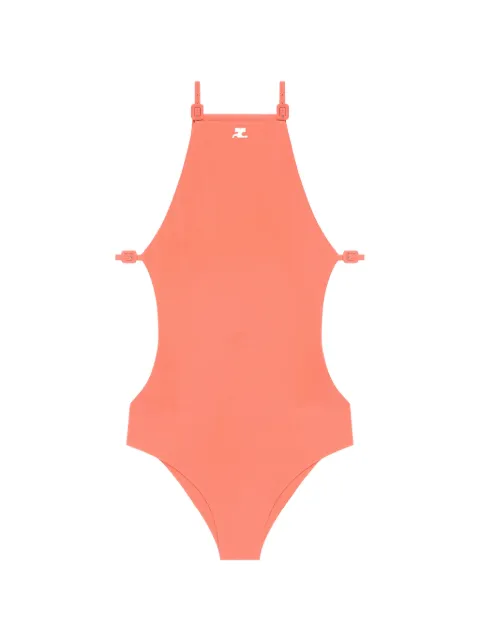 Courrèges cut-out swimsuit Orange 226JMB057PA0043