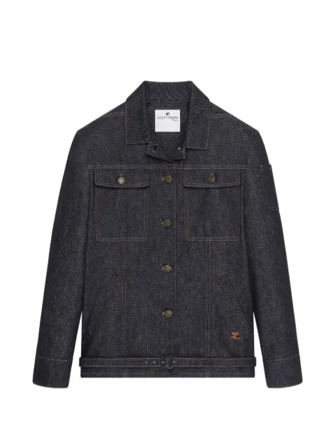 Courrèges belted denim jacket Blue 226DBL351DE0035