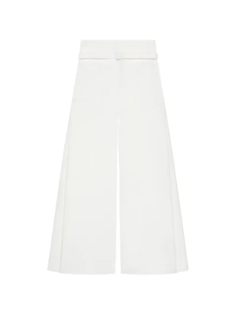 Courrèges logo-detail palazzo pants White 226CPA702CO0134