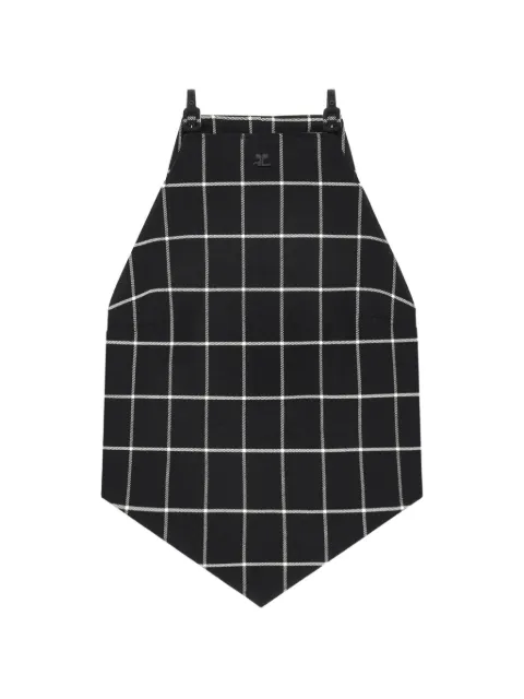 Courrèges halterneck checked tank top Black 226CDE162WO0171
