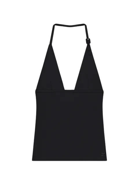 Courrèges bikini-style jersey top Black 226JTO521JS0145