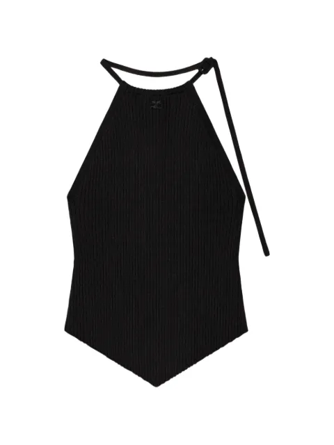 Courrèges ribbed-knit top Black 226MTO511FI0001
