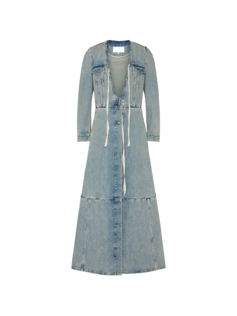 Maison Margiela denim maxi coat Blue S29AA0317M30066