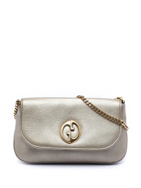 Gucci Pre-Owned 2016-2025 Medium Leather 1973 Chain crossbody bag Gold S9C6FE6FLA5OFRUY