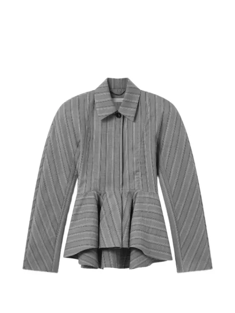 Stella McCartney striped tailored peplum jacket Grey 6501863HR760