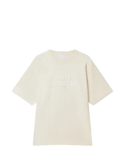 Stella McCartney 'Come Together' slogan T-shirt Neutrals 6J04623SQA59
