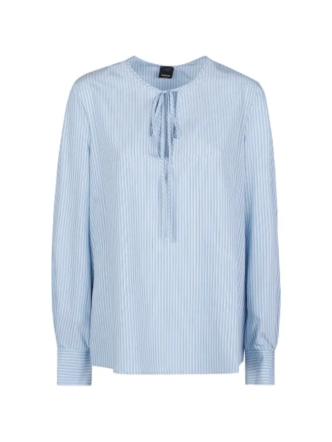 PINKO striped tie-fastening blouse Blue 106675A33Q