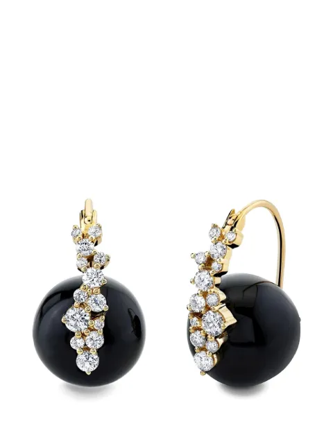 Sydney Evan 14kt yellow gold Onyx earrings Gold EBE01712Y58312
