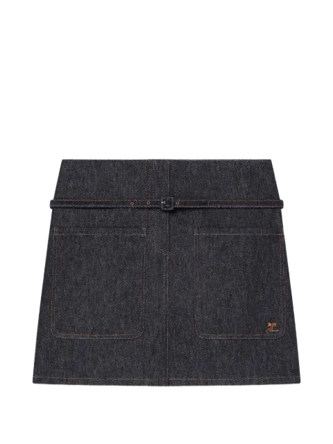 Courrèges flap-pocket mini skirt Blue 226DJU378DE0035