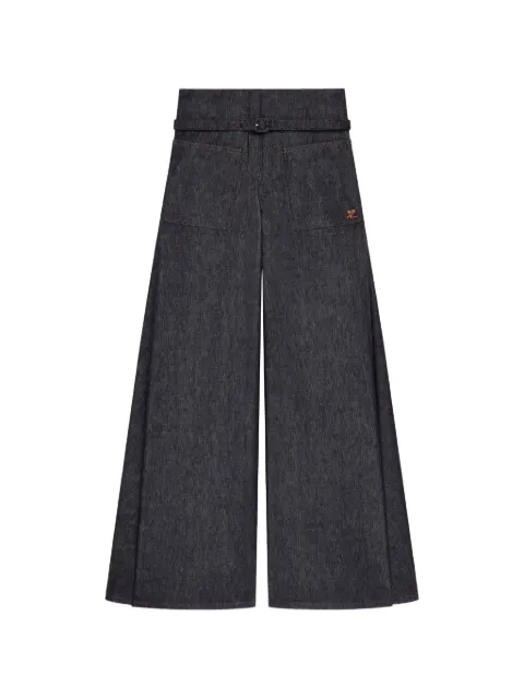 Courrèges belted palazzo pants Blue 226DPA702DE0035