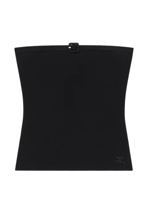 Courrèges buckled tube top Black 226MTO526FI0063