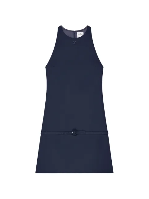 Courrèges belted A-line mini dress Blue 226CRO885PL0007