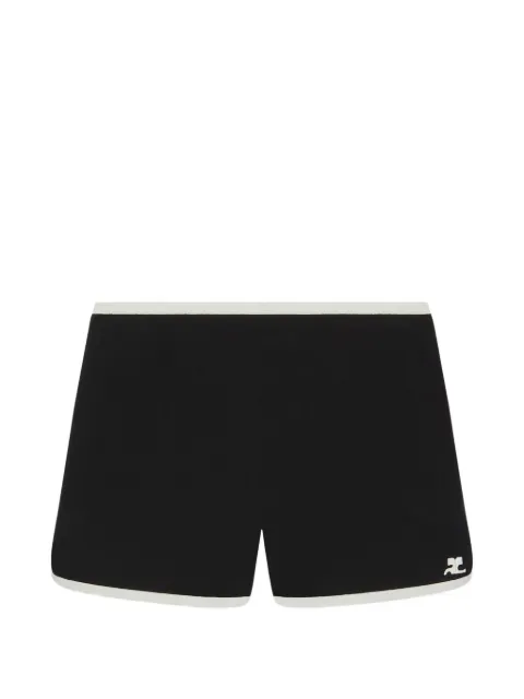 Courrèges contrast-trim shorts Black 226JSH097JS0203