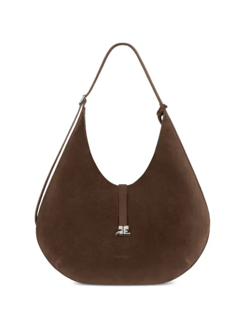 Courrèges logo-plaque shoulder bag Brown 226GSA211CR0024