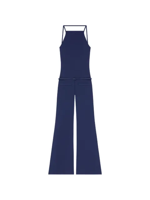 Courrèges backless jumpsuit Blue 226MCB061FI0063