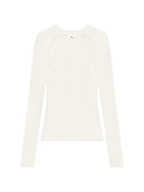 Courrèges long-sleeve T-shirt White 226MTO520FI0001
