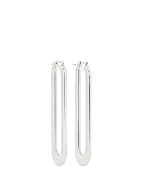 Courrèges oval-shape hoop earrings Silver 226BBO104LA0001