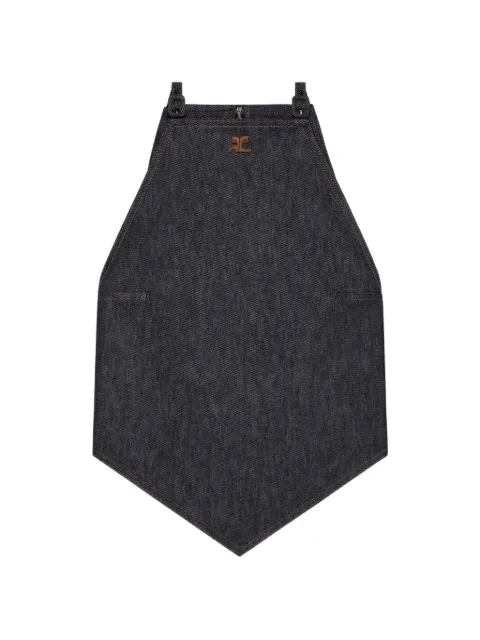 Courrèges halterneck denim tank top Blue 226DDE162DE0035