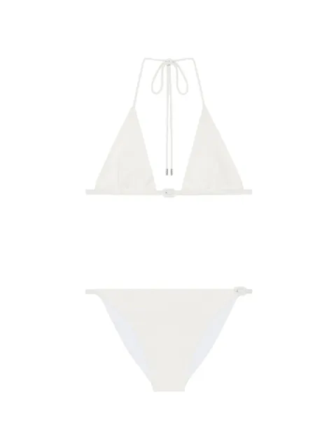 Courrèges buckle-detail bikini set White 226JMB056PA0043