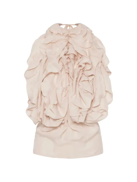 Maison Margiela ruffled halter top Neutrals S29NC0533M35850
