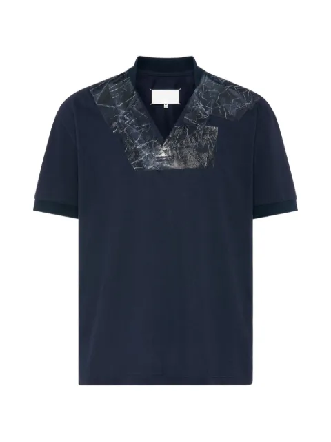 Maison Margiela taped V-neck T-shirt Blue S67GL0024M20201