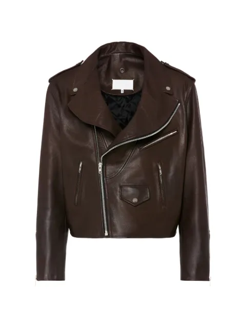 Maison Margiela leather jacket Brown S67AM0114M07027