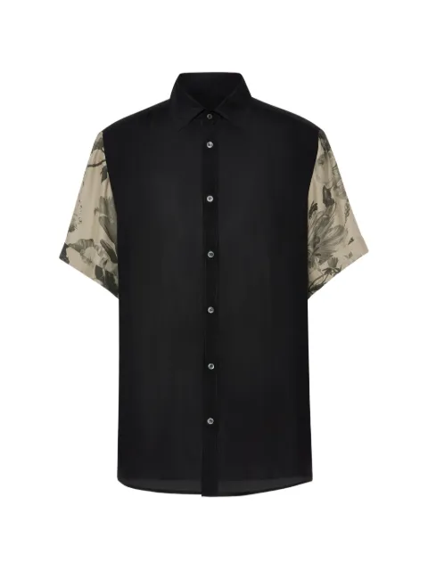 Maison Margiela floral sleeve silk shirt Black S67DR0012M35850