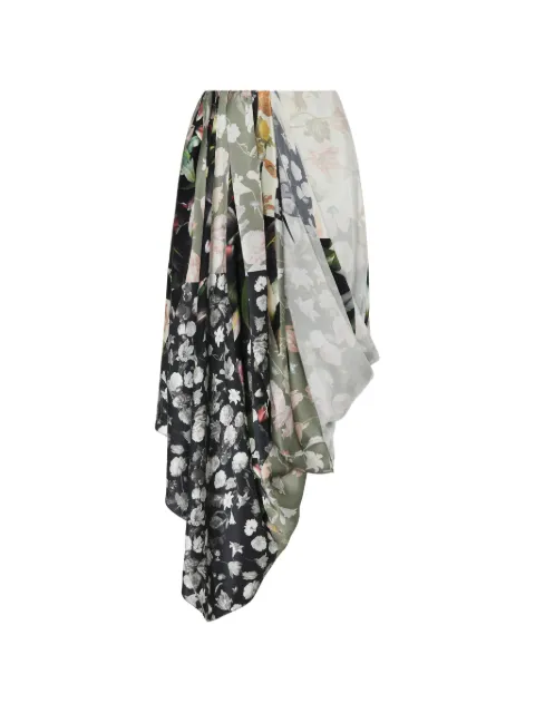 Maison Margiela silk floral draped skirt Black S29ME0046M35985