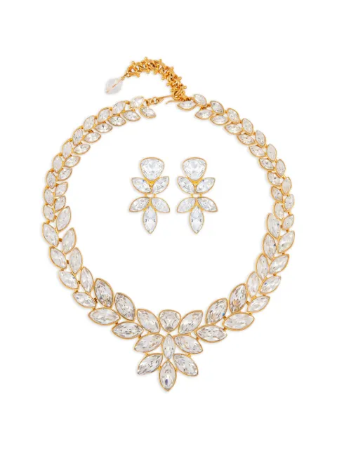 Susan Caplan Vintage 1980s leaf-design necklace and earrings set Gold NE018566