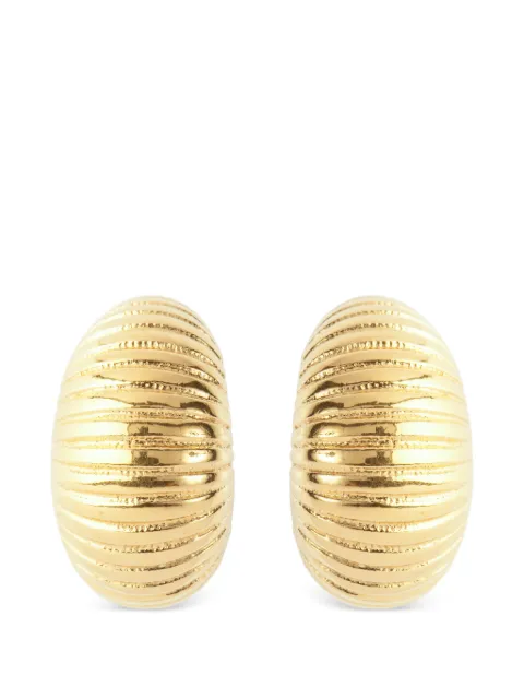 Monet Pre-Owned 1980s textured demi-hoop earrings Gold ER026503