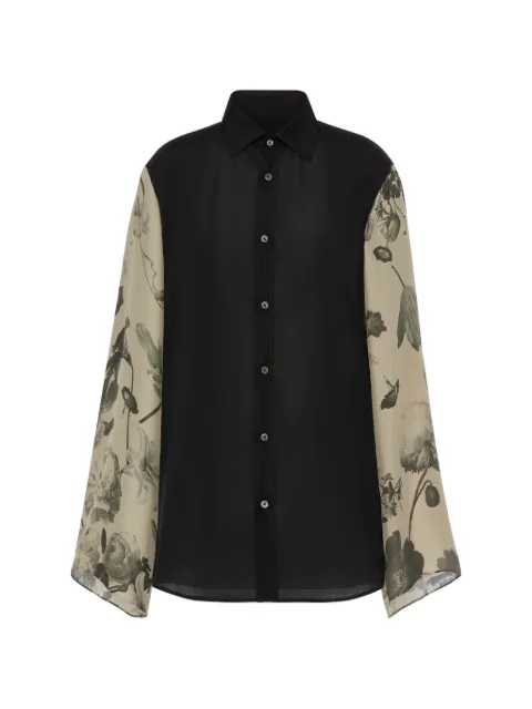 Maison Margiela silk floral shirt Black S29DT0017M35850