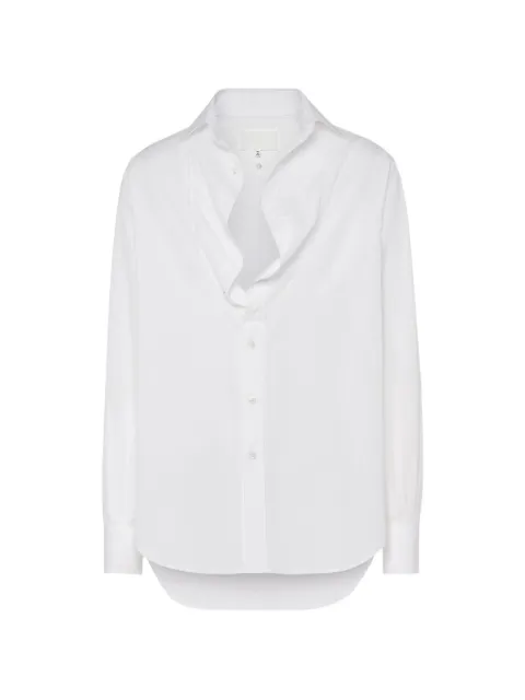 Maison Margiela folded collar cotton shirt White S67DT0026S43001