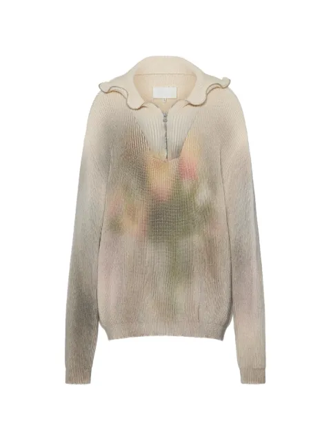 Maison Margiela zip knit pullover Neutrals S29HL0026M13252