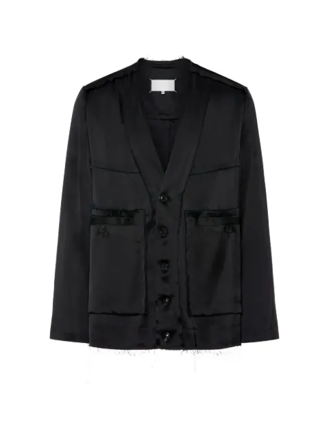 Maison Margiela frayed-edges jacket Black S67AM0112M35852