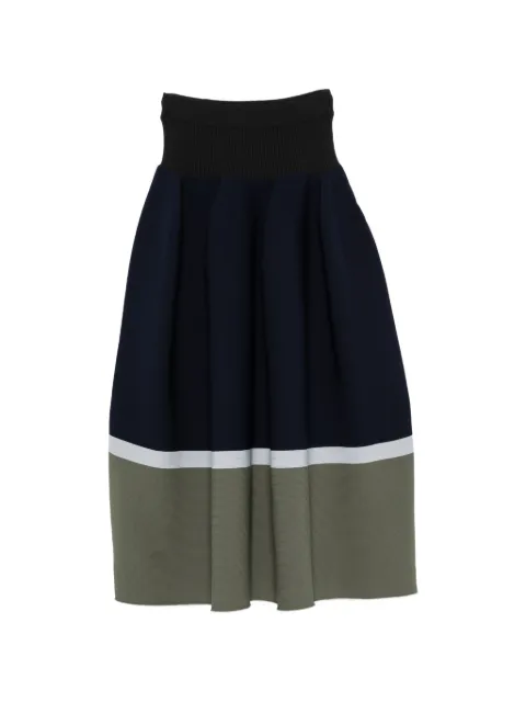 CFCL colour-block pleated maxi skirt Blue CF011KG118