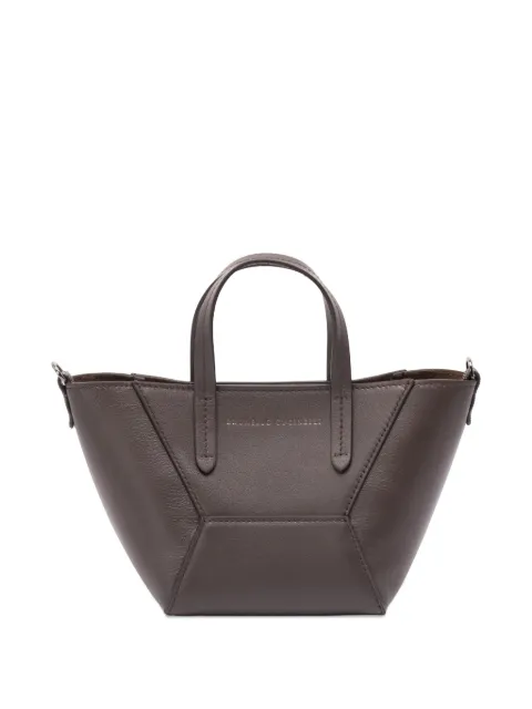 Brunello Cucinelli mini BC Duo tote bag Brown MBXAD2675C8279